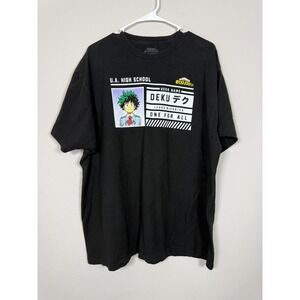 My Hero Academia Deku Graphic T Shirt 2XL Black Anime‎ Funimation Licensed